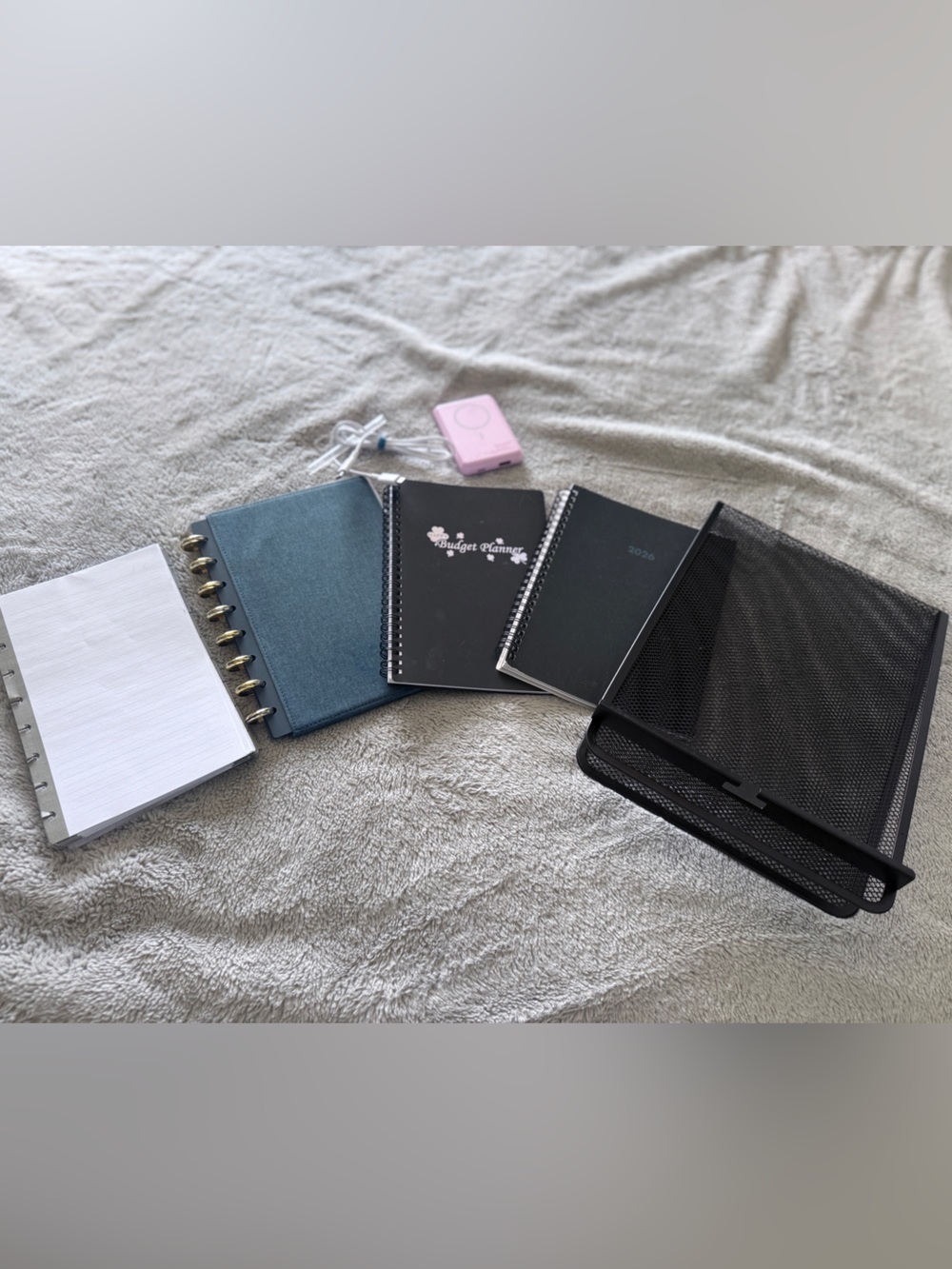 Ultimate 2026 Planner, Notebook, Portable Charger - Desk Bundle